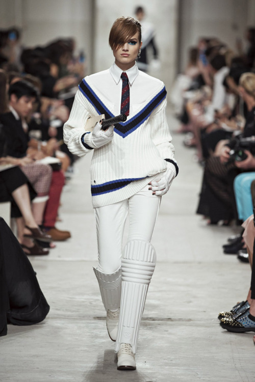 Chanel Cruise Collection 2014, so androginous! Visit www.wherefashionis.com and register your fashio