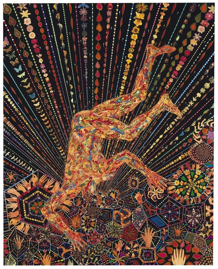 thunderstruck9:  Fred Tomaselli (American, b. 1956), Organism, 2005. Leaves, photo-collage,