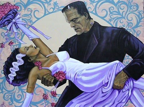 welcome2creepshow - The Bride and Frankenstein Artwork by Artist...