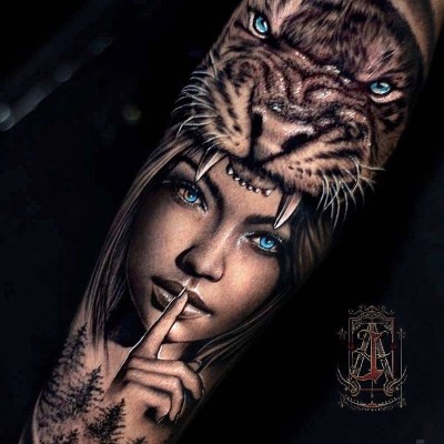 blue eyed tiger tattoo tattooistbega  KickAss Things