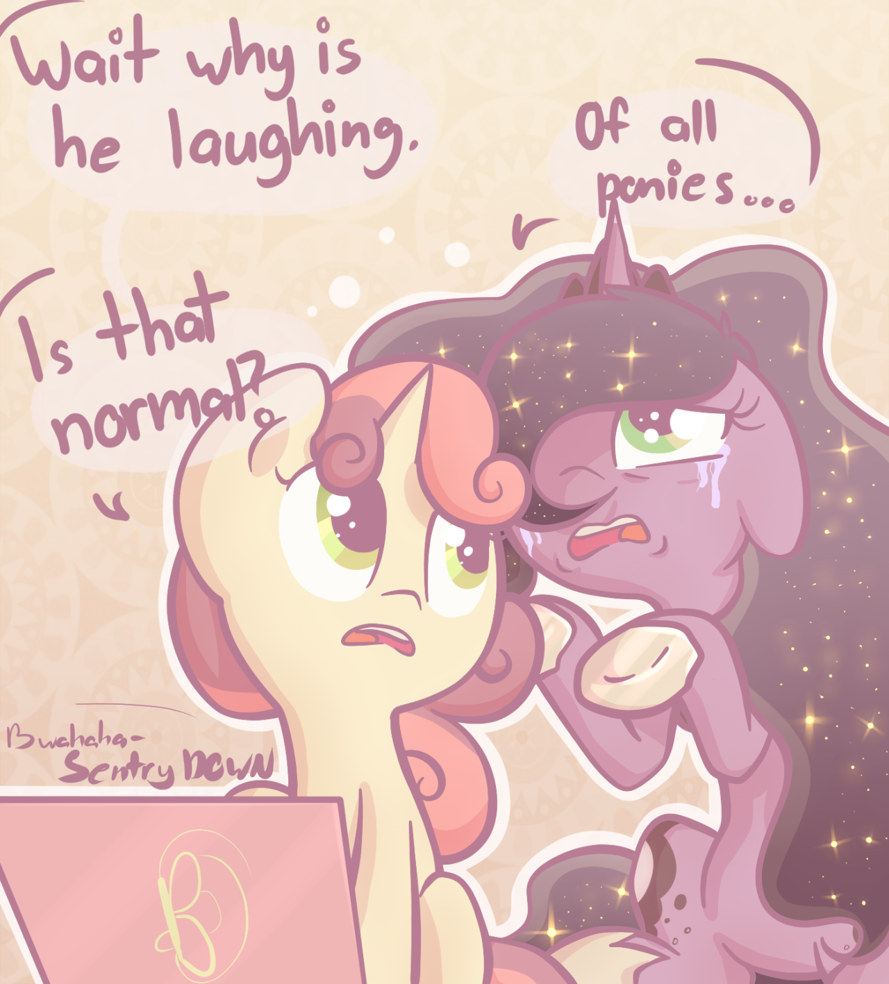 askgamingprincessluna:  go-ask-sweetie-belle:  (feat. @askgamingprincessluna)  &ldquo;Ahhhhh!