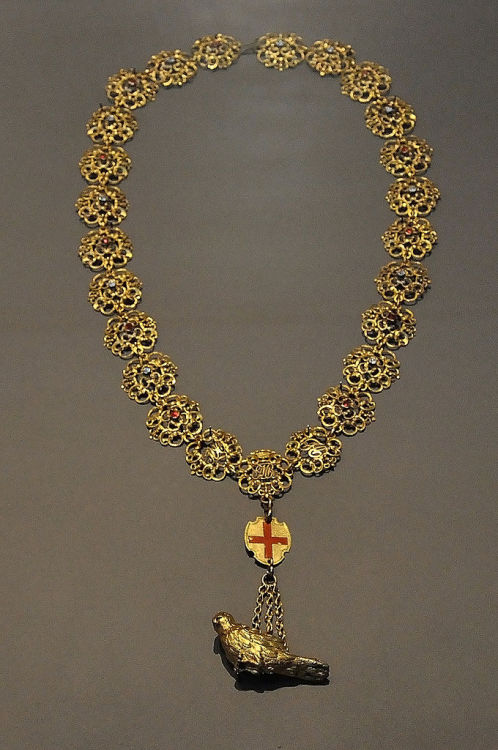 Guild collar of the Guild of St. George from Ghent in Belgium