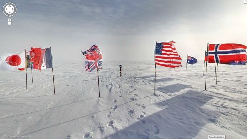 streetview-snapshots: Flags surrounding the Ceremonial South Pole