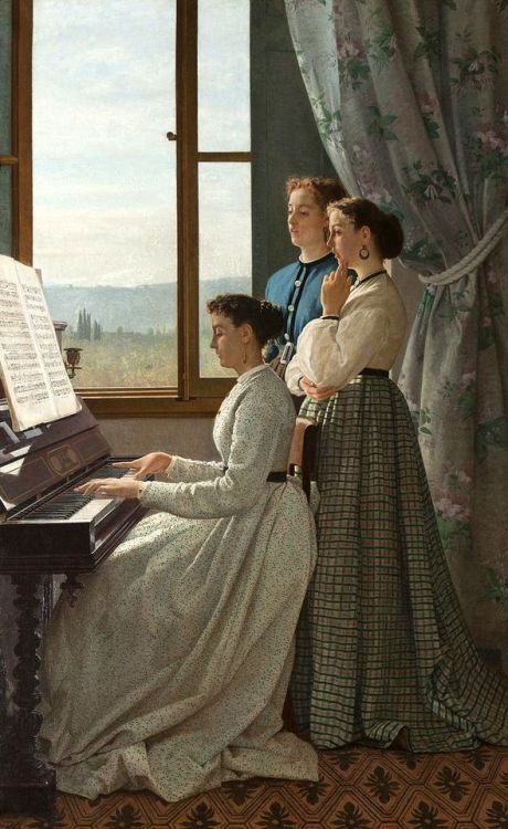 ladylabsinthe:Silvestro Lega - Il canto di uno stornello (Song of a Starling), 1867, Florence, Natio