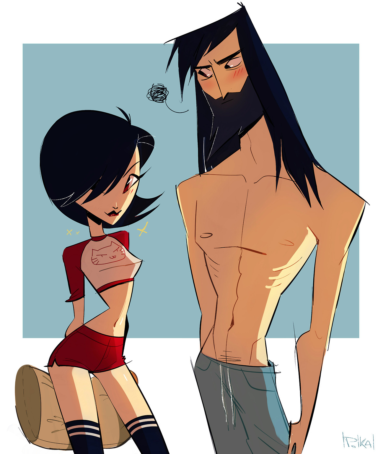 ninsegado91:  polochka:  some jashi sketches i hope you don’t kill me ; -;  These