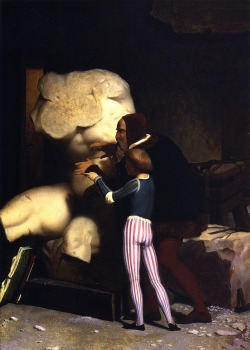 “Michelangelo in his Studio”, 1849, Jean-Léon