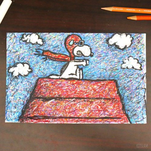 New original Snoopy scribble drawing looking for a forever home. He’s also available in 4x6 - 