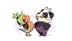 tulerarts:  Chespin and Pancham grow up together