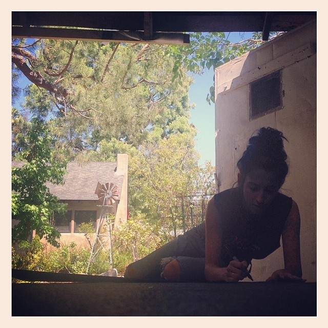 Creating in this magical space today. #artbarn #secretproject