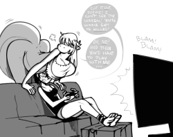 Shyguy9:  Sometimes Belinda Likes To Unwind And Play First-Person Shooters.well,