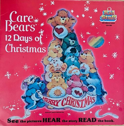 Because- Care Bears! This little book and record/ tape set has lovely black and white illustrations 