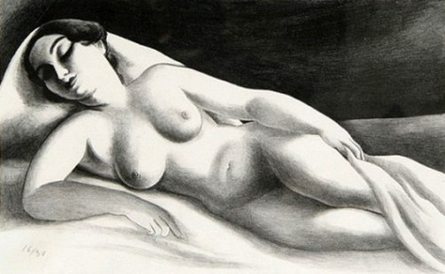 youcannottakeitwithyou:Ernest Fiene (American, 1894-1965)Reclining Nude – Asleep