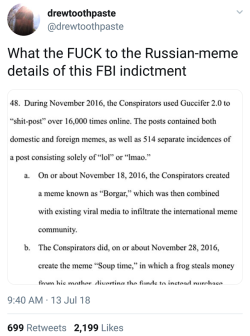 Funke: Blondegingersaxon:   The Evil Russian Memes In Question:   They Made?? Soup