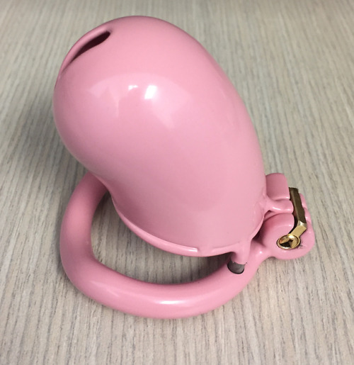 sussyslut: Mistress has just surprised her sissy slut with this new custom ordered pink steelheart f
