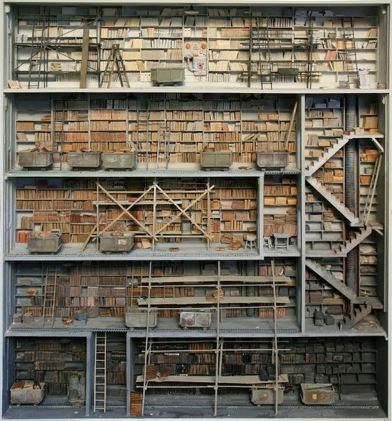 nevver:  Bookshelf Dioramas,  Marc Giai-Miniet