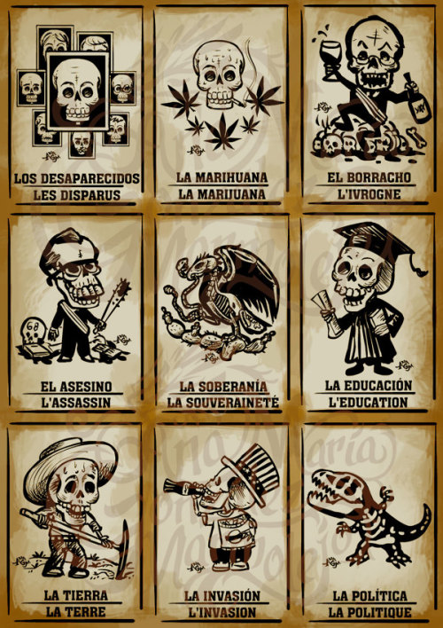 neverstopp1ng:  Loteria de Muerte Mexico - Ana Maria Gonzalez 