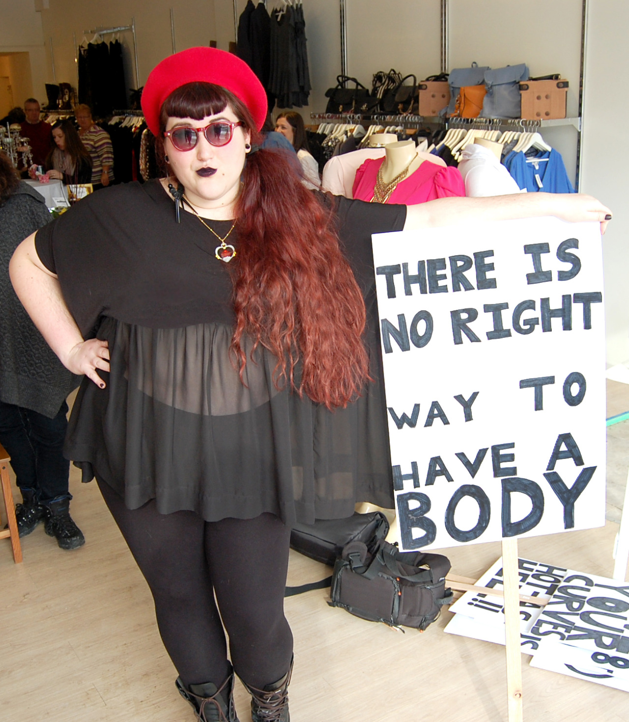 chubby-bunnies:  I just started a body positive plus size fashion blog: http://notafraidtowearheels.tumblr.com/