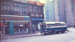 route22ny:The offices of radio station WINS in the early 1960s, predating its run as a all-news station when it was still a rock ‘n’ roll station.  The location is Central Park West at Columbus Circle, photographer unknown.