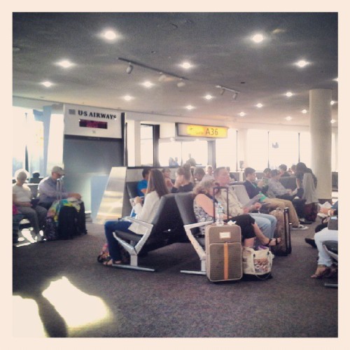Waiting @NewarkInternational Heading To #CLT Via #RDU