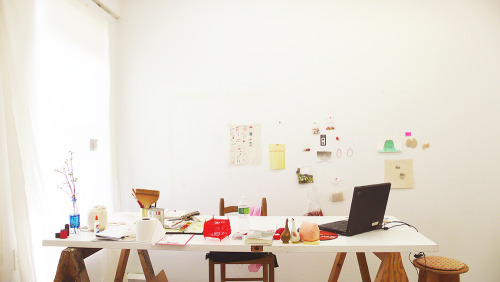 jungeun:One day in the spring, my studio in Vermont, 2010