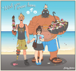 funkymeihem-fiction:A day at the beach