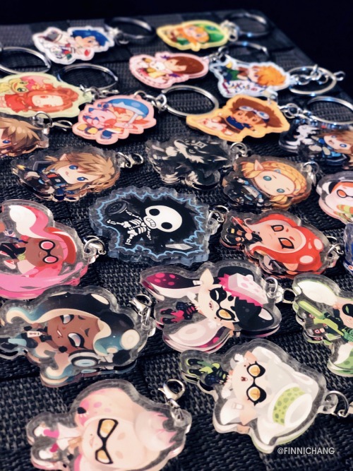 Acrylic charms and standees by Finni Chang (that’s me!) These designs and more are available at my o