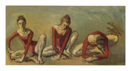 Moses Soyer (American, 1899-1974), Three Dancers, undated. Oil on canvas.