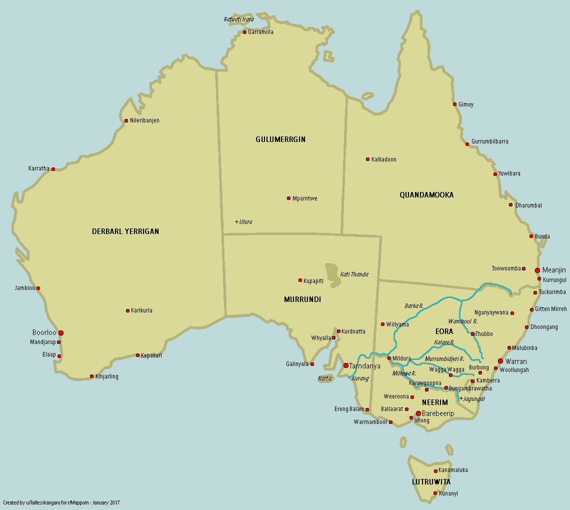 Aboriginal Map by Taillesskangaru:... - Maps on