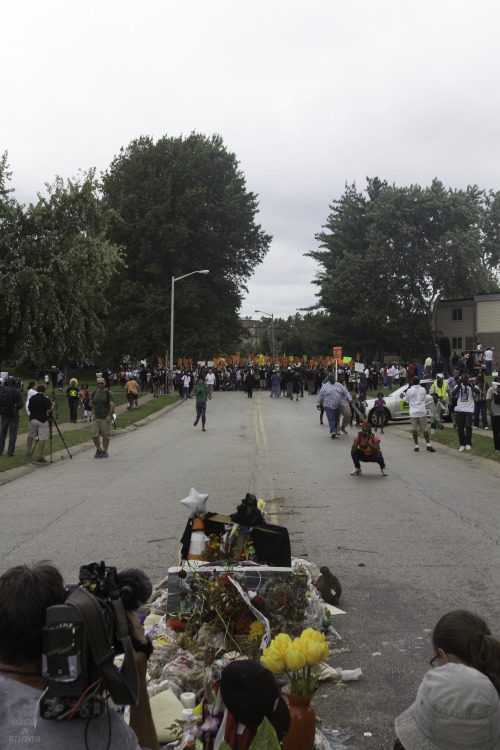 #ShootBack Day 16: Michael Brown’s Parent’s participating in the march to his memorial. 