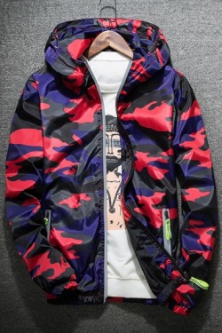 sillybou: Cool Zip Up Unisex Coat   Camouflage