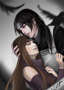 warb1rd:  She lived a life time lost in his eyes. ————-wow my first Naruto fanart in years. Itachi has been my all time fav from my Naruto fandom since 2003. I have been waiting for more information on his girlfriend since it was revealed he