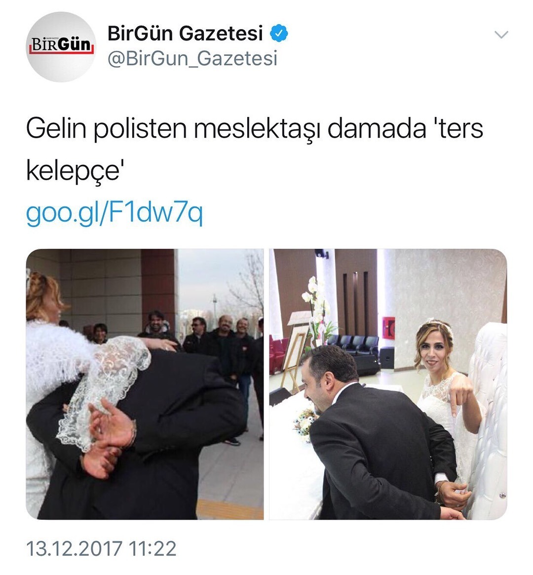 Gelin polisten meslektaşı ...