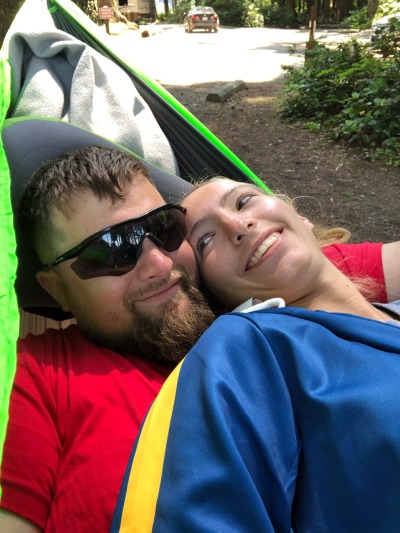 Slowed down at work and she’s busy at work so I’m missing her a bit …. took these when we went to Salt Creek and I enjoyed the fuck out of cuddling with her in my hammock! I even bought a selfie stick ( pos cheapo one) just for taking these