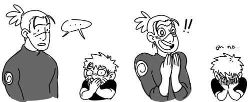 thegiantchicken:  khajidont:   “but no really, naruto you really got something on your face” “dont” “*SMOOCHES BABY CHEEK*” “SCREAMS”  naruto makes him an ‘#1 most embarrassing dad’ mug. iruka takes it everywhere  lol. this was cute.