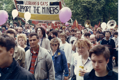 soyonscruels:real photos of ‘lesbians and gays support the miners’, their miner comrades, and photos