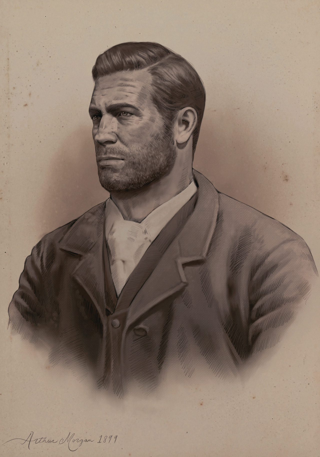 Arthur Morgan Portrait, pencil- age 23 by GabbityGabby on DeviantArt