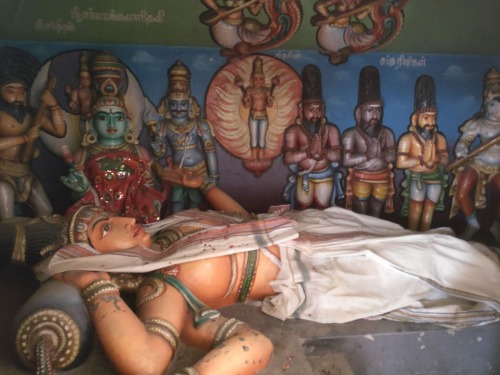 Reclined Shiva with Parvati and sages, Tamil Nadu