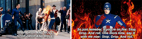 artoo-detoos:Johnny “The Human Torch” Storm | | Steve “Captain America” Rogers