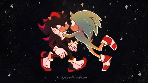 funky-beetle:  two little hedgehogs in space
