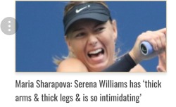laurdlannister-kingslayer:  elegguas: bruddabois:  elegguas: This ho is sour She big mad the steroids didn’t make her as thick as Serena lmao  ole pudge face ass  Lmao if she don’t get  She five inches taller than Serena and doped up and she scared?