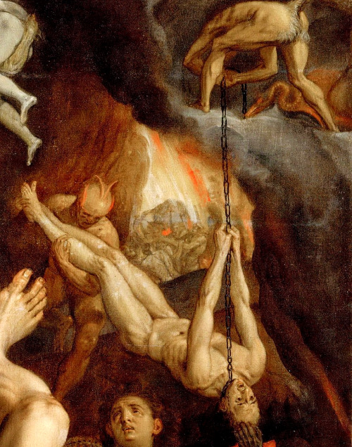 signorformica:  Detail of demons and the damned from the Last Judgment. Frans Floris ~ 1565 Kunsthis