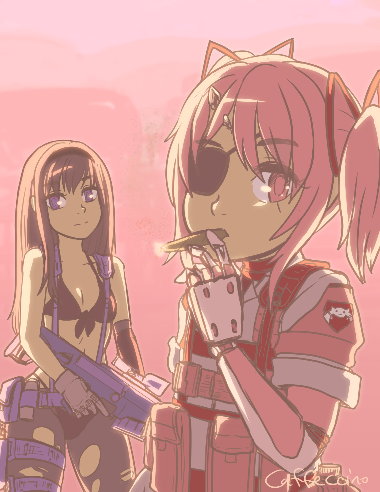 Madoka Gear Solid! @ v @  Because I don’t think I’ve ever seen this crossover