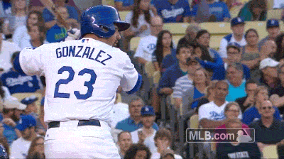 ladodgers:                   Behold the mighty power of Adrian Gonzalez.