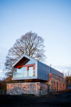 freshome:  Stone Barn Transformed Into a Picturesque Modern Cozy Home