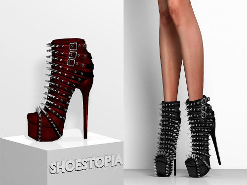 Shoestopia - Aluhn Boots+10 SwatchesFemaleSmooth WeightsMorphsCustom ThumbnailHQ Mod CompatibleDownl