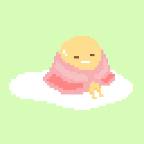 miruku-n: I got bored on my flight home ✨ everybody’s favourite ( sleepy ) egg 🍳