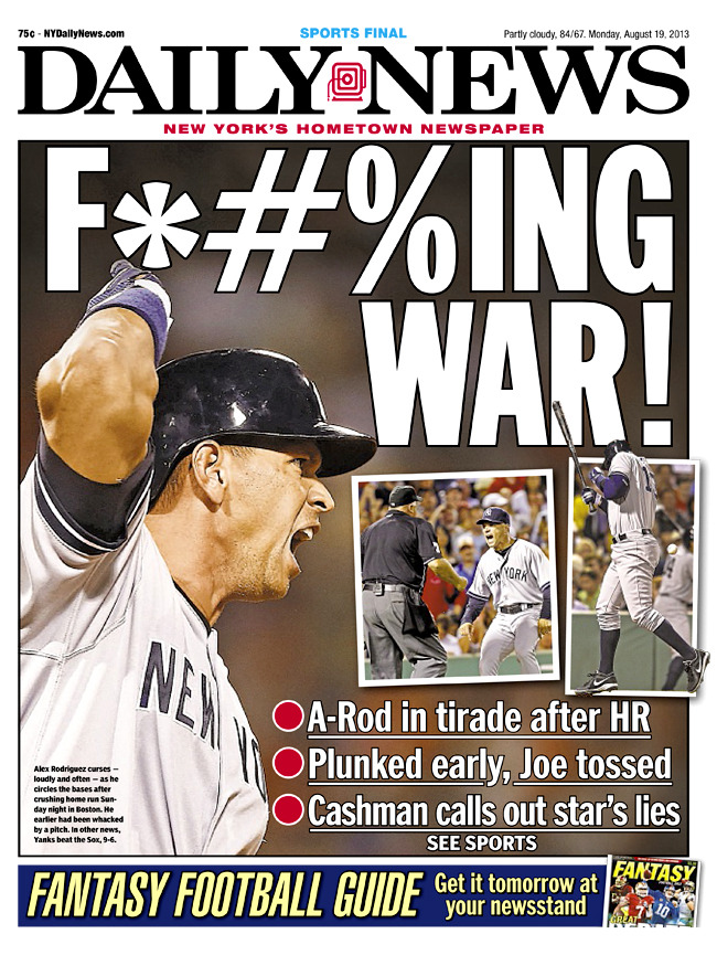 Things are getting ugly with Alex Rodriguez…but the Yankees still beat the Red Sox last night.