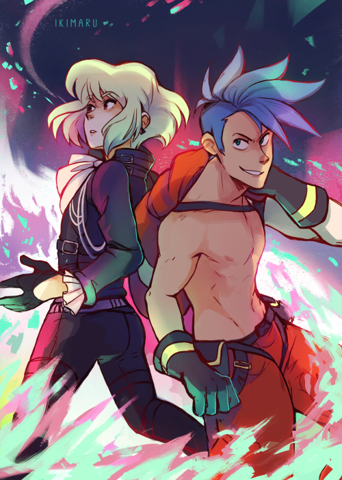 ikimaru:  finally got around drawing some Promare B)I love the colors in this movie, they’re r