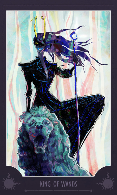 pitzips:I contributed the King of Wands to the absolutely incredible @ladystucktarot project. There 