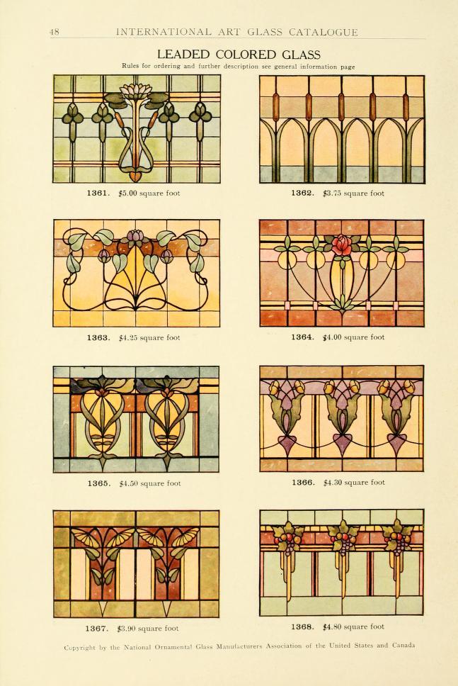 heaveninawildflower:  Designs taken from ‘International Art Glass Catalogue’